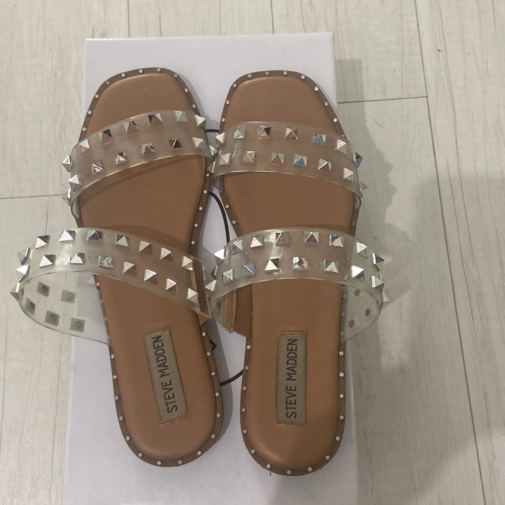 Steve Madden clear studded sandals - Picture 3 of 3